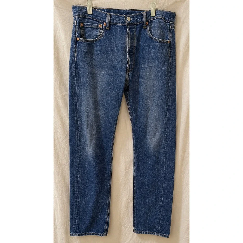 Levi's 501 Original 90's Men's Blue Y2K Straight Leg Jeans Size 33 x 30 Y2K